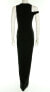 Фото #5 товара CLAYTON Women's Black Adrian maxi long slit Dress Sz L 134191