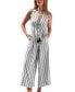 Фото #2 товара Women's Striped Tassel Wide Leg Jumpsuit