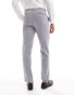 ASOS DESIGN slim fit wool mix suit trousers in grey basketweave