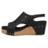 Фото #3 товара Corkys Carley Glitter Studded Wedge Womens Black Casual Sandals 30-5316-BKGL