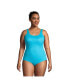 Фото #2 товара Plus Size Scoop Neck Soft Cup Tugless Sporty One Piece Swimsuit