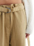 Фото #9 товара Pimkie baggy high waisted trousers in brown