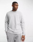 ellesse sweat with contrast stitch in grey