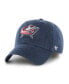 Фото #1 товара Men's Navy Columbus Blue Jackets Classic Franchise Fitted Hat