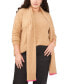 ფოტო #1 პროდუქტის Trendy Plus Size Scarf and Crewneck Sweater Set