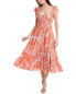 Hutch Quincee Linen-Blend Maxi Dress Women's Orange L