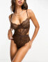 Фото #2 товара Ann Summers Halloween Hold Me Tight bodysuit in chocolate brown