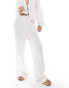 Фото #4 товара Pimkie drawstring linen mix trouser co-ord in white