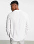 ASOS DESIGN relaxed fit viscose shirt with low revere collar in White weiß, S - Chest 38 - фото #3