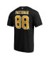 Фото #3 товара Men's David Pastrnak Black Boston Bruins Big and Tall Name and Number T-shirt