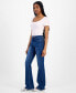 ფოტო #3 პროდუქტის Juniors' High-Rise Flare-Hem Jeans