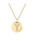 Фото #1 товара Suzy Levian New York suzy Levian Sterling Silver Cubic Zirconia Letter "Y" Initial Disc Pendant Necklace