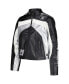 ფოტო #2 პროდუქტის Women's Black Las Vegas Raiders Faux Leather Full-Zip Racing Jacket
