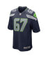 Фото #3 товара Men's Charles Cross College Navy Seattle Seahawks 2022 NFL Draft First Round Pick Game Jersey