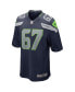 Men's Charles Cross College Navy Seattle Seahawks 2022 NFL Draft First Round Pick Game Jersey