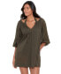Фото #1 товара Women's Cotton Embroidered Dress Cover-Up