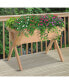 Raised Garden Planter Bed w/ Wood Construction, Box for Flowers/Herbs