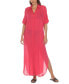 ფოტო #1 პროდუქტის Women's Button-Down Maxi Dress Cover-Up