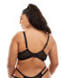 Фото #8 товара Ivory Rose Curve high apex sheer mesh bra in black lurex spot