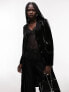 Фото #4 товара Topshop liquid vinyl coat in black