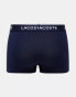 Lacoste 3 pack trunks in multi