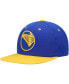 Men's Royal and Gold Golden State Warriors Upside Down Snapback Hat