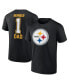 Фото #1 товара Men's Black Pittsburgh Steelers 1 Dad T-Shirt