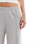 adidas Originals 3-stripes loose French Terry wide leg joggers in grey