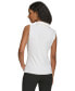 Фото #2 товара Women's Sleeveless Twist-Front Collared Shirt