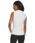 Women's Sleeveless Twist-Front Collared Shirt