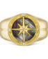 Men's Marine Star Diamond Accent Ring in 14k Gold-Plated Sterling Silver