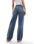 Фото #4 товара Weekday Ample low waist loose fit straight leg jeans in treasure blue