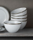 Charlotta Platinum 4 Piece 6" Cereal Bowls Set, 29 oz, Service for 4