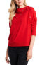 Vince Camuto Foldover Neck Long Sleeve Top Ultra Red M