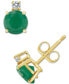 ფოტო #8 პროდუქტის Ruby (1-1/3 ct. t.w.) & Diamond Accent Stud Earrings in 14k Gold (Also in Emerald & Sapphire)