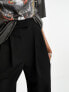 ASOS DESIGN Tall wide leg trouser in black