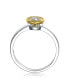 ფოტო #3 პროდუქტის Circular Shaped Design 14K Gold Plated Sterling Silver Clear Cubic Zirconia Sterling Silver Ring