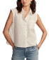 Women's Cotton Sleeveless Bubble Hem Shirt