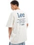 Фото #1 товара Lee back logo print loose fit t-shirt in ecru