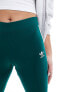 Фото #5 товара adidas Originals three stripe flared leggings in collegiate green