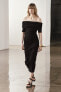 Фото #8 товара Платье с открытыми плечами ZARA