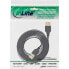 Фото #7 товара InLine USB 2.0 Flat Cable Type A male / female gold plated black 2m