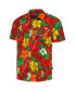 Men's Red NASCAR Island Life Floral Party Full-Button Shirt