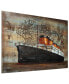 Фото #2 товара Ship Mixed Media Iron Hand Painted Dimensional Wall Art, 32" x 48" x 2.4"