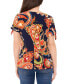 Фото #5 товара Petite Tie-Cuff Paisley-Print Split-Sleeve Top