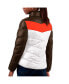 ფოტო #2 პროდუქტის Women's White, Brown Cleveland Browns New Star Quilted Full-Zip Jacket