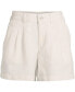 Фото #3 товара Women's High Rise Pleated A-line 5" Linen Shorts