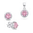 Фото #1 товара Sparkling silver jewelry set with zircons SET230WP (earrings, pendant)