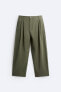 Wide-leg lyocell trousers