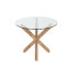 Фото #1 товара Вспомогательный столик Home ESPRIT Каленое стекло древесина дуба 60 x 60 x 42 cm
